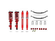 Sada pro zvýšení Nissan Navara D40 lift kit +4,5cm pro vyšší zatížení a tažení.Sestavené vzpěry.