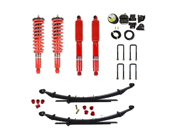 Zvýšovací sada Isuzu D-MAX +4cm  pro naftu 4WD 2,5TD,pro velké zatížení a tažení.S přídavnými vzduchovými měchy.