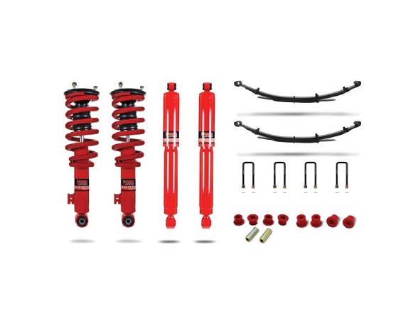 Sada pro zvýšení Nissan Navara D40 lift kit +4,5cm pro vyšší zatížení a tažení.Sestavené vzpěry.